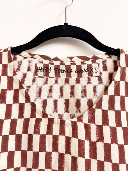 Zélia Top | Brown Check