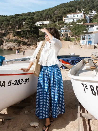 Classic Crow Skirt | Blue Check