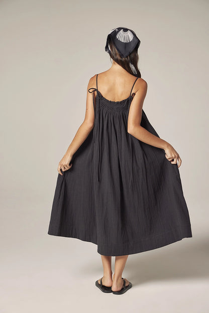 Cottonwood Smocked Dress | Charcoal