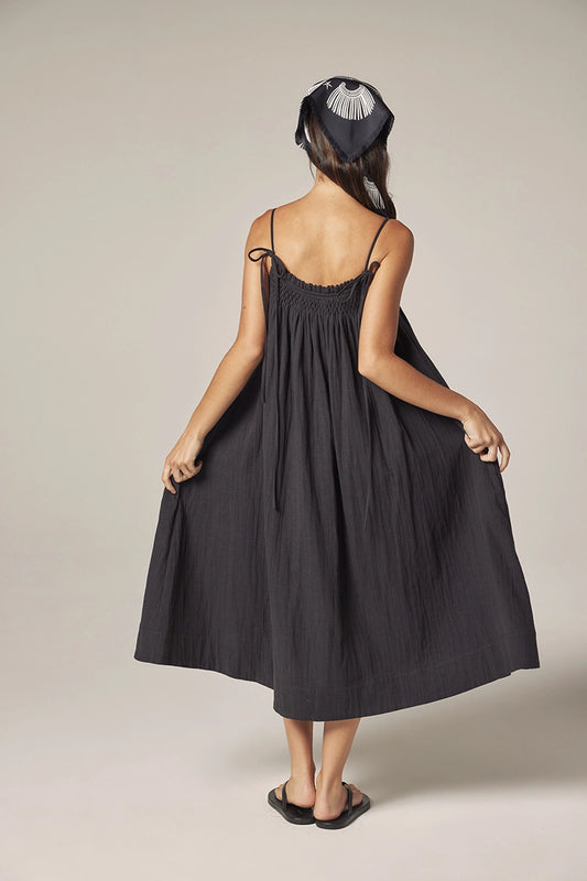 Cottonwood Smocked Dress | Charcoal