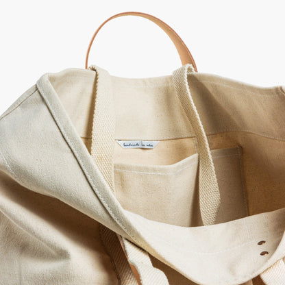 Large East West Tote | Natural