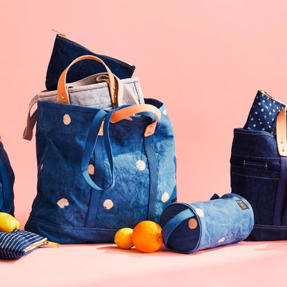 Large East West Tote | Indigo Moon
