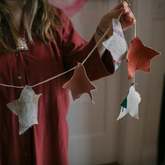 Kantha Star Garland