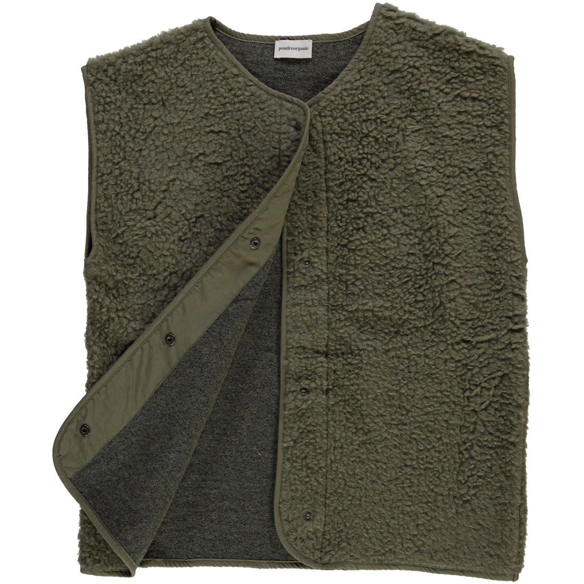Sheeps Wool Vest | Taupe Green