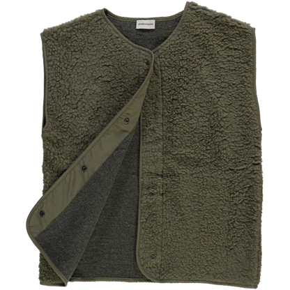 Sheeps Wool Vest | Taupe Green