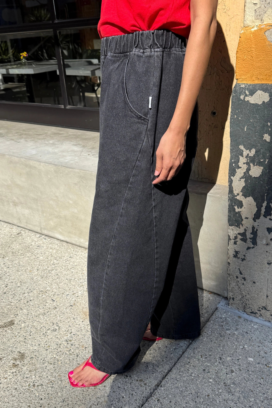 Long Arc Pants | Black Denim