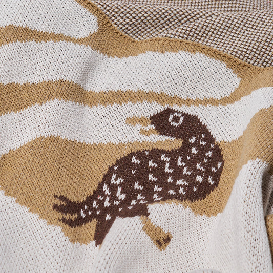 Rare Bird Recycled Cotton Knit Blanket