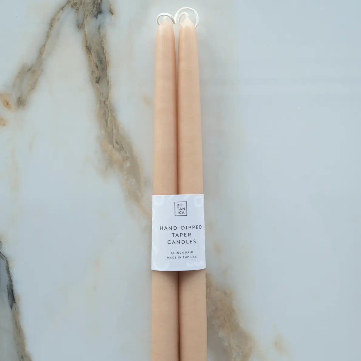 Hand-Dipped Taper Candles | Oatmeal