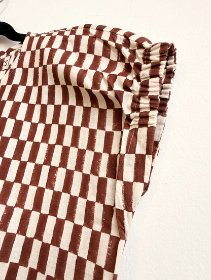 Zélia Top | Brown Check