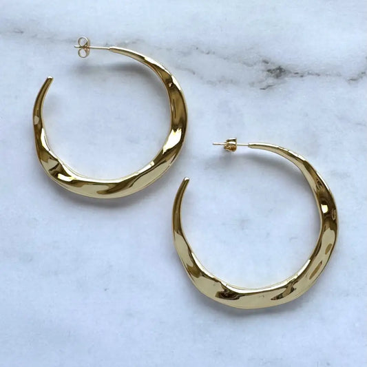 Soleil Gold Molten Hoops