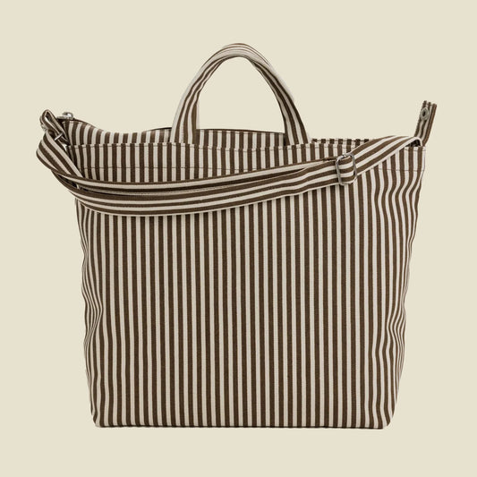 Horizontal Duck Bag - Brown Stripe