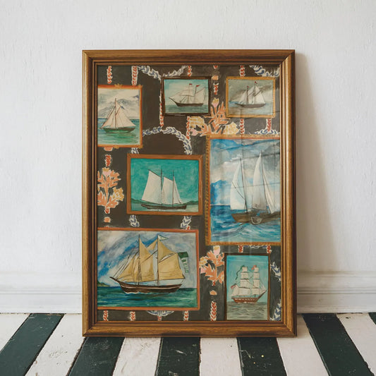 Old Ships at Sea - Art Print