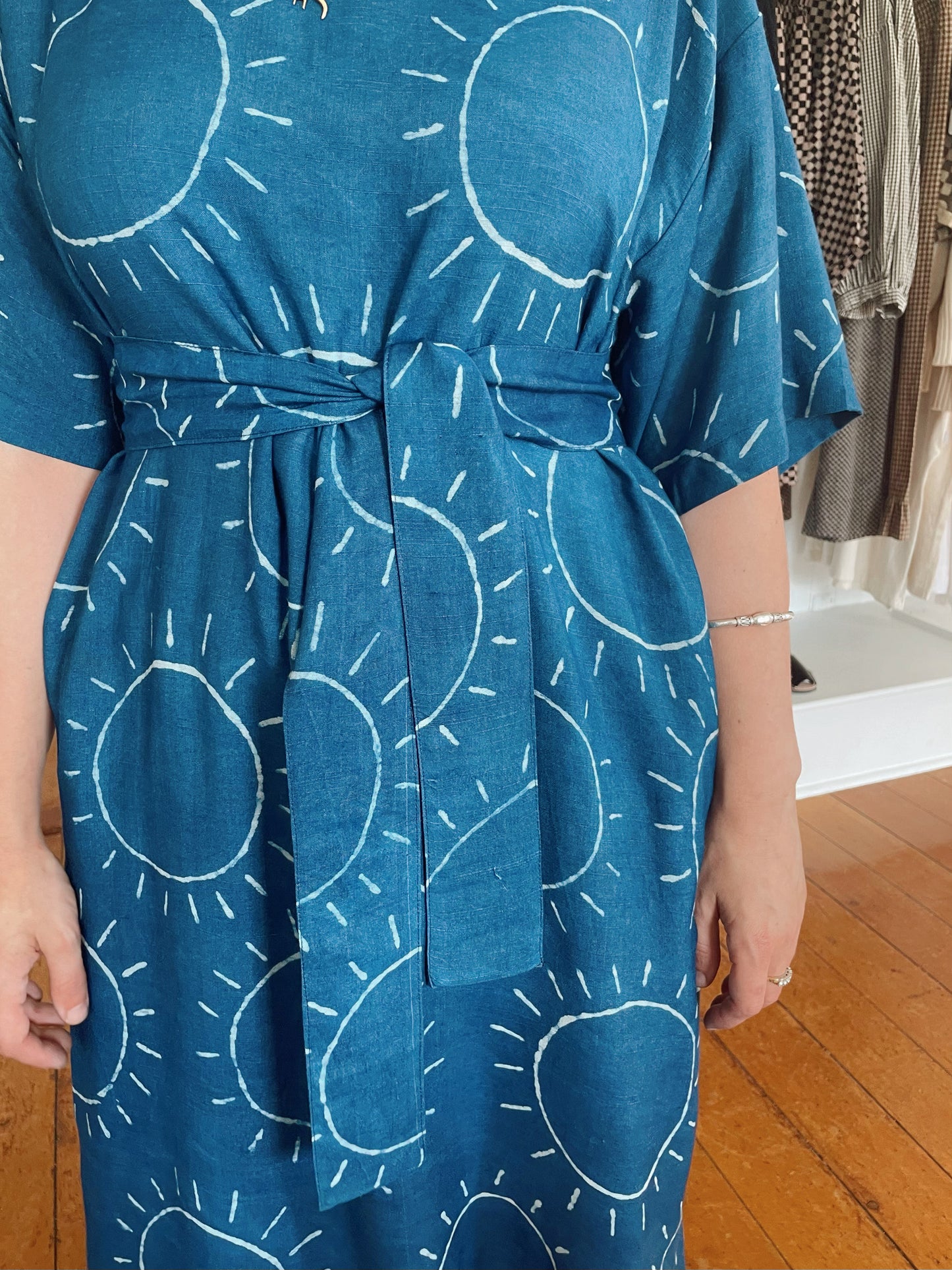 Block Print Silk Sol Dress