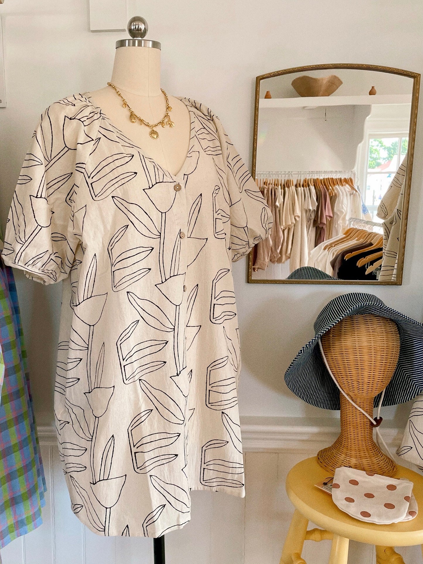 Block Print Tulipino Tunic Dress